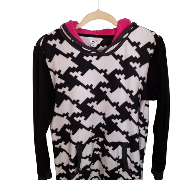 DKNY Houndstooth Hoodie dress size medium - Picture 2 of 9